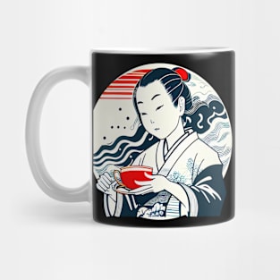 Girl Drinking Tea Mug